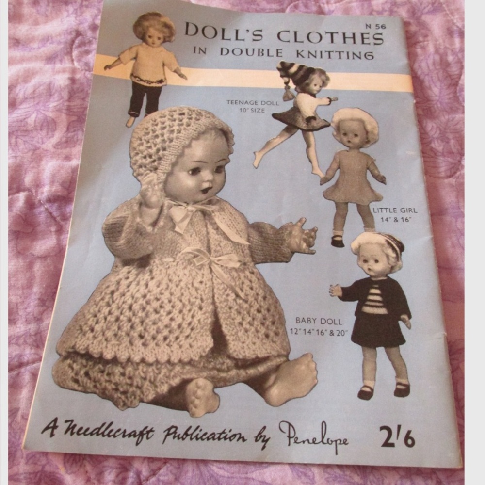Doll's Clothes Knitting Pattern Booklet Vintage
